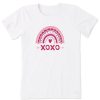 Women Life is Good Graphic Tees | Women'S Naive Xoxo Rainbow Short Sleeve Tee Cloud White