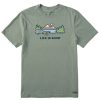 Men Life is Good Graphic Tees | Men'S Lakeside Camper Short Sleeve Tee Moss Green