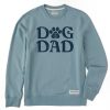 Men Life is Good Sweatshirts & Hoodies | Men'S Dog Dad Stack Simply True Fleece Crew Smoky Blue