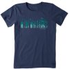 Women Life is Good Graphic Tees | Women'S Ride In The Woods Short Sleeve Tee Darkest Blue