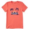 Women Life is Good Graphic Tees | Women'S Sunset Hammock Lab Short Sleeve Tee Mango Orange