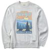 Men Life is Good Sweatshirts & Hoodies | Men'S Groovy Great Smoky Mountains Poster Simply True Fleece Crew Light Heather Gray