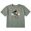 Women Life is Good Boxy Tees | Women'S Clean Willie Skateboard Boxy Crusher Tee Moss Green