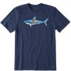 Men Life is Good Graphic Tees | Men'S Sharkscape Crusher Tee Darkest Blue