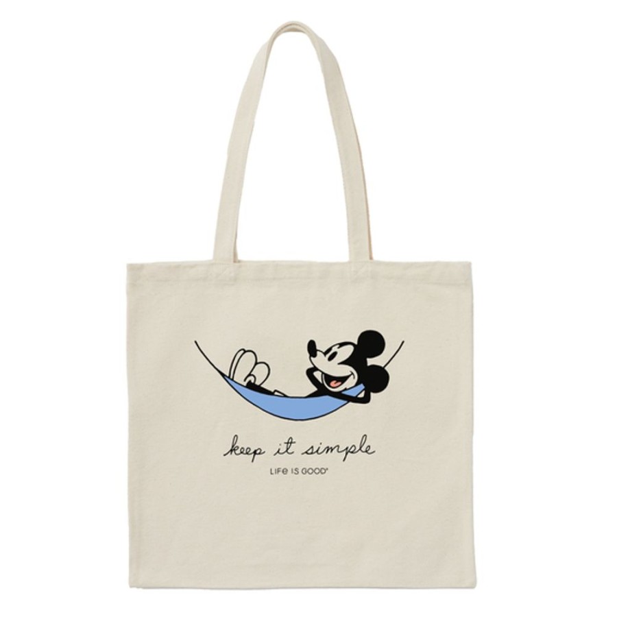 Women Life is Good Bags, Backpacks & Totes | Watercolor Steamboat Willie Hammock Classic Canvas Tote Natural