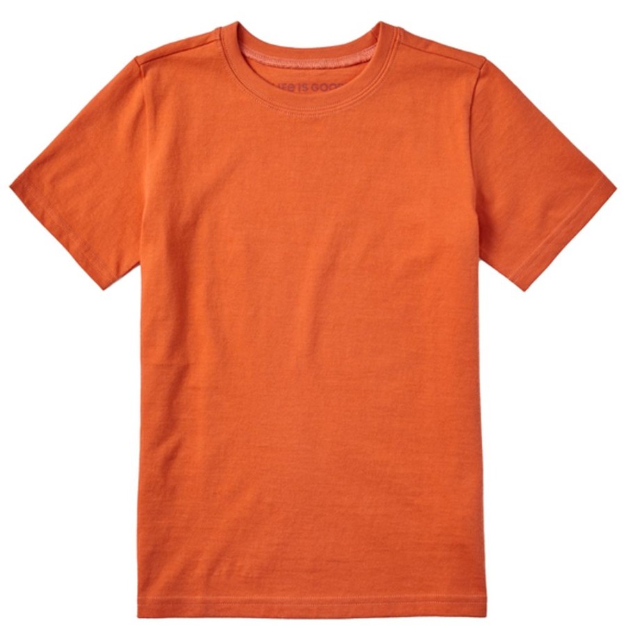 Kids Life is Good Solid Tees | Kids Solid Crusher Tee Nomadic Orange