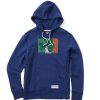 Women Life is Good Sweatshirts & Hoodies | Women'S Woodcut Irish Flag Clover Simply True Fleece Hoodie Darkest Blue