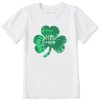 Kids Life is Good Graphic Tees | Kids Tie Dye Clover Crusher Tee Cloud White