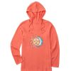 Women Life is Good Graphic Tees | Women'S Washy Live By The Sun Love By The Moon Long Sleeve Crusher-Lite Hooded Tee Mango Orange