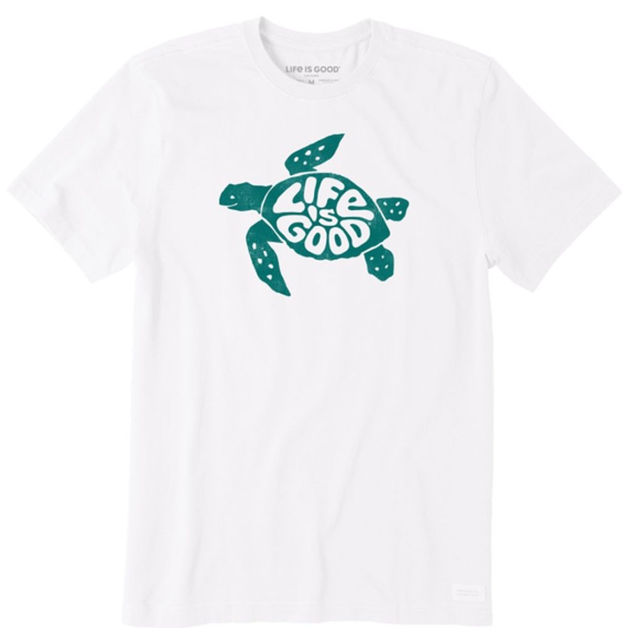 Men Life is Good Graphic Tees | Men'S Groovy Turtle Crusher Tee Cloud White