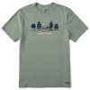 Men Life is Good Graphic Tees | Men'S Vintage I Like It Here Hammock Vista Short Sleeve Tee Moss Green