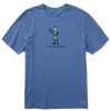 Men Life is Good Graphic Tees | Men'S Jake Livin The Dream Crusher Tee Vintage Blue