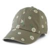 Men Life is Good Hats | Peace Daisy Pattern Chill Cap Moss Green