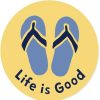 Home Life is Good Stickers & Magnets | Flip Flops Lig Circle Sticker Miscellaneous