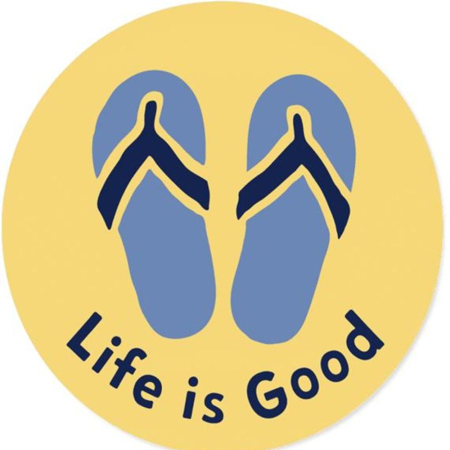 Home Life is Good Stickers & Magnets | Flip Flops Lig Circle Sticker Miscellaneous