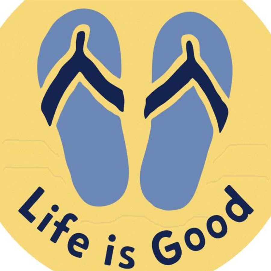 Home Life is Good Stickers & Magnets | Flip Flops Lig Circle Sticker Miscellaneous