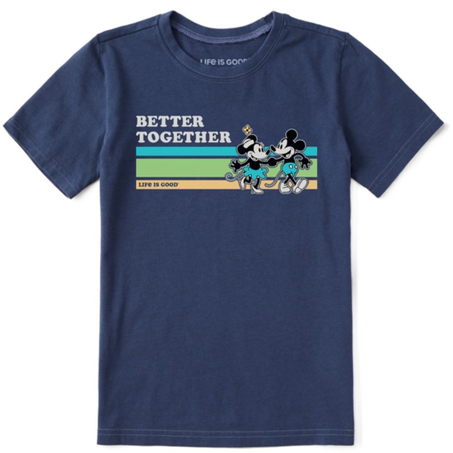 Kids Life is Good Graphic Tees | Kids Clean Better Together Willie Crusher Tee Darkest Blue