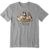 Men Life is Good Graphic Tees | Men'S Storybook Love Dogs Or Your Wrong Breeds Short Sleeve Tee Heather Gray