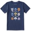 Kids Life is Good Graphic Tees | Kids Naive Be Kind To All Kinds Crusher Tee Darkest Blue