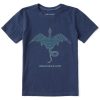 Kids Life is Good Graphic Tees | Kids Dragon Life Is Good Crusher Tee Darkest Blue