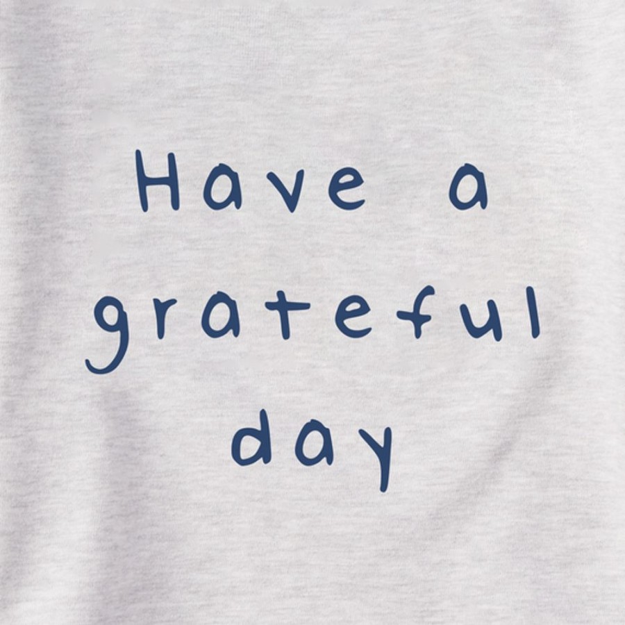 Women Life is Good Sweatshirts & Hoodies | Women'S Quirky Have A Grateful Day Simply True Fleece Crew Light Heather Gray