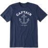 Men Life is Good Graphic Tees | Men'S Captain Wedding Crusher Tee Darkest Blue