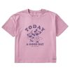 Women Life is Good Boxy Tees | Women'S Clean Today Is A Good Day Willie Boxy Crusher Tee Violet Purple