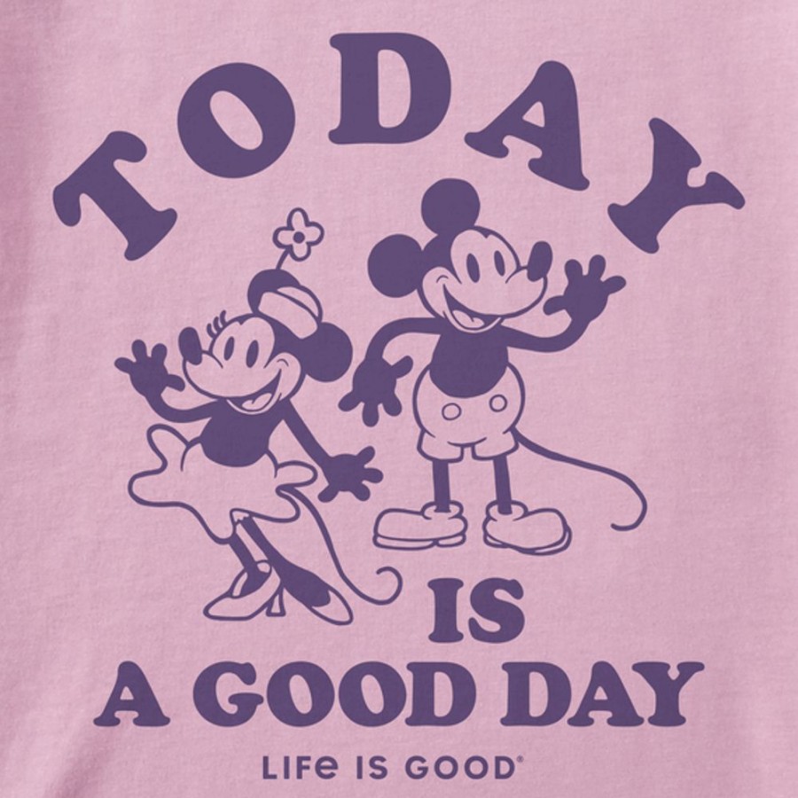 Women Life is Good Boxy Tees | Women'S Clean Today Is A Good Day Willie Boxy Crusher Tee Violet Purple