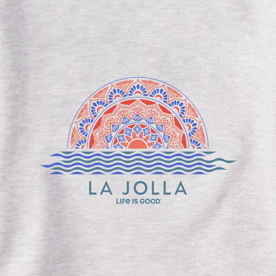 Women Life is Good Sweatshirts & Hoodies | Women'S La Jolla Sundala Simply True Fleece Crew Light Heather Gray