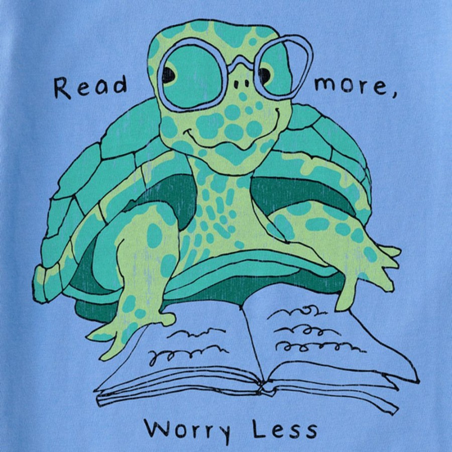 Kids Life is Good Graphic Tees | Kids Quirky Read More Turtle Crusher Tee Cornflower Blue