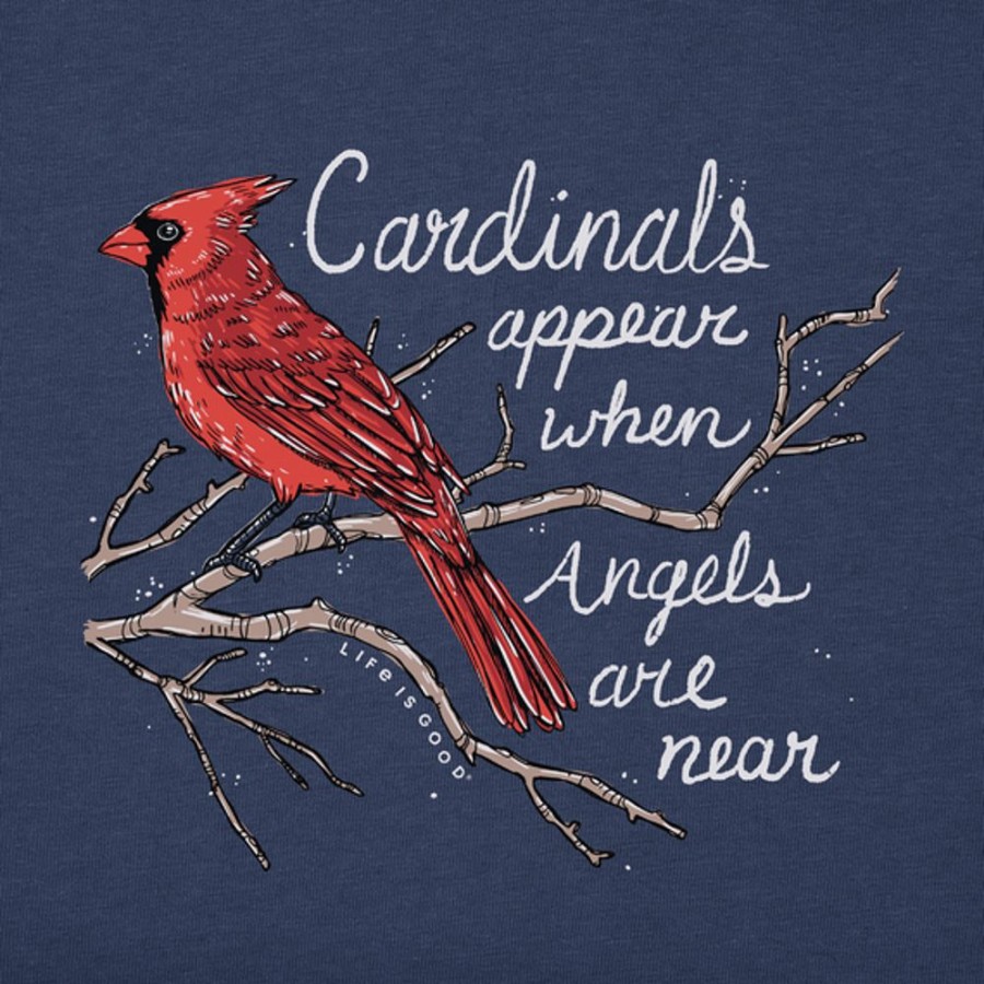 Women Life is Good Graphic Tees | Women'S Cardinals Appear Long Sleeve Crusher Tee Darkest Blue