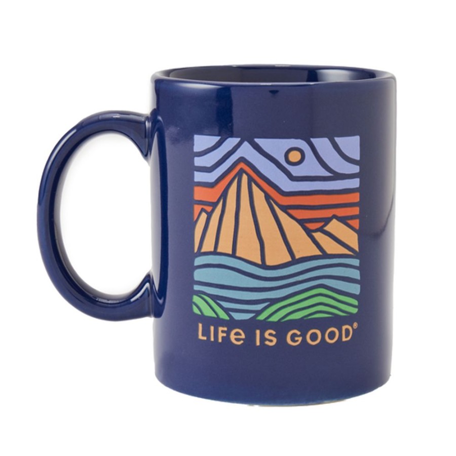 Home Life is Good Mugs | Woodbock Landscape Jake'S Mug Darkest Blue