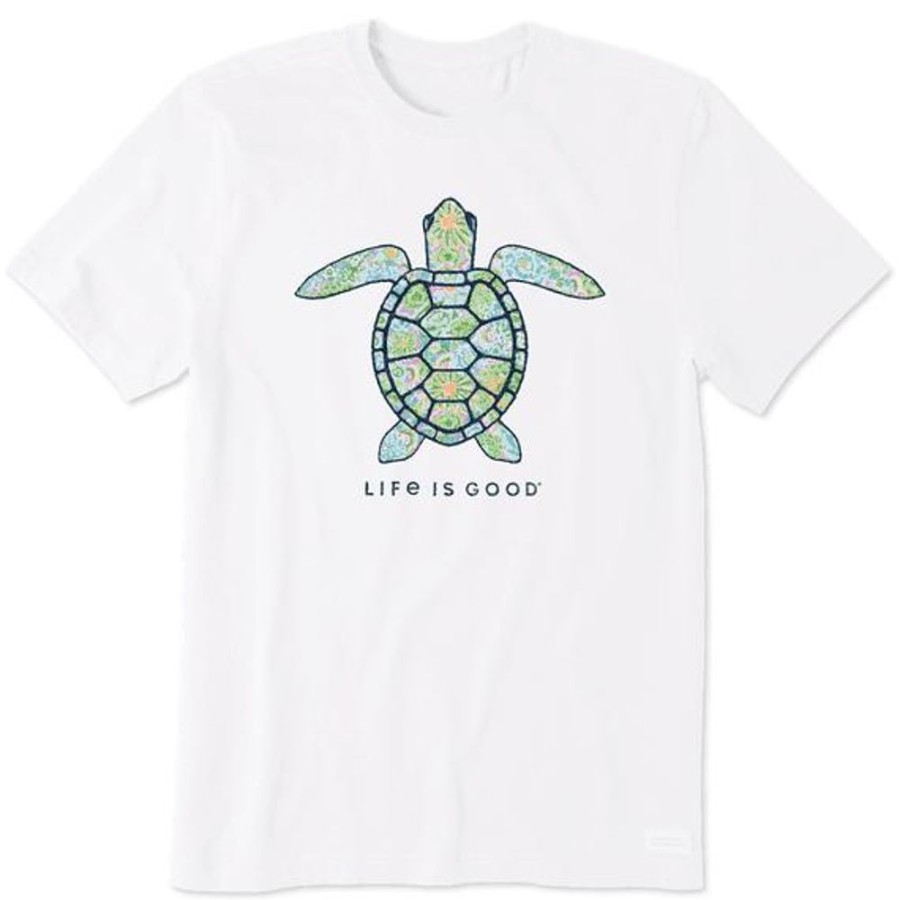 Men Life is Good Graphic Tees | Men'S Joy Turtle Short Sleeve Tee Cloud White