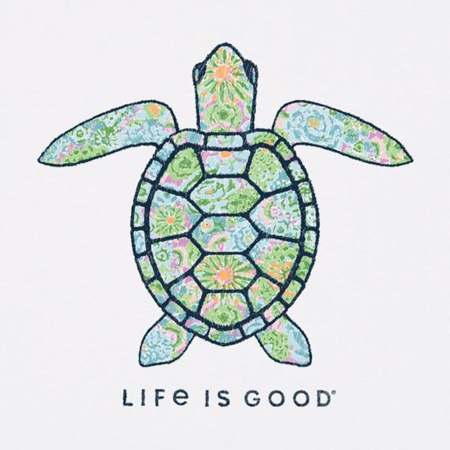 Men Life is Good Graphic Tees | Men'S Joy Turtle Short Sleeve Tee Cloud White