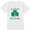 Kids Life is Good Graphic Tees | Kids Luck O' The Irish Crusher Tee Cloud White