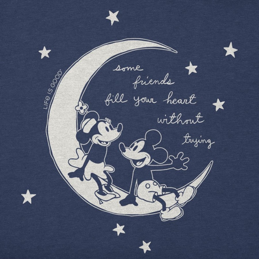 Kids Life is Good Graphic Tees | Kids Clean Willie Fill Your Heart Moon Crusher Tee Darkest Blue