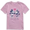 Kids Life is Good Graphic Tees | Kids Watercolor Willie Love Each Other Crusher Tee Violet Purple