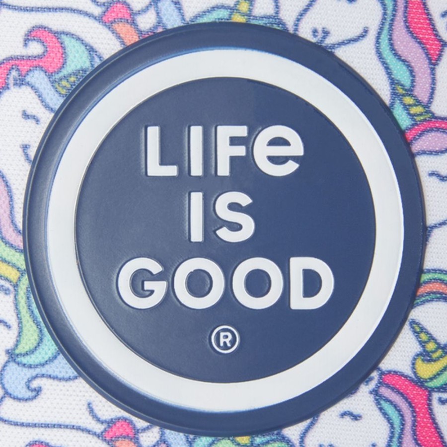 Men Life is Good Hats | Kids Unicorn Friends Pattern Kids Trucker Hat Cloud White