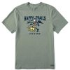 Men Life is Good Graphic Tees | Men'S Jake And Rocket Happy Trails Short Sleeve Tee Moss Green