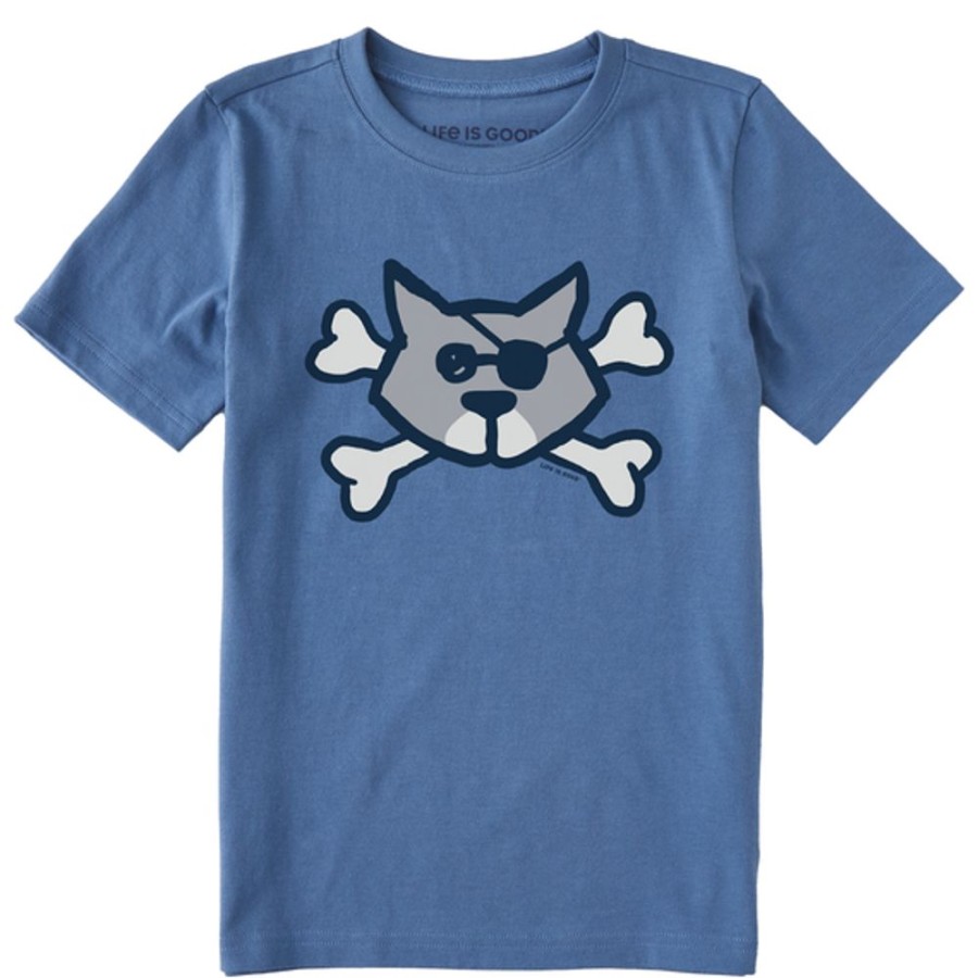 Kids Life is Good Graphic Tees | Kids Vintage Outlaw Al Crusher Tee Vintage Blue