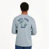 Men Life is Good Active & Slub Tops | Men'S Reel Cool Bass Long Sleeve Active Tee Smoky Blue