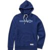 Men Life is Good Sweatshirts & Hoodies | Men'S Clean Stripe Lig Coin Simply True Fleece Hoodie Darkest Blue