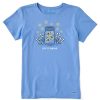 Women Life is Good Graphic Tees | Women'S Vintage Let It Shine Jar Short Sleeve Tee Cornflower Blue