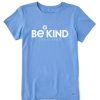 Women Life is Good Graphic Tees | Women'S Be Kind Daisy Short Sleeve Tee Cornflower Blue