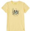 Women Life is Good Graphic Tees | Women'S Watercolor Willie Nature Is Magic Short Sleeve Tee Sandy Yellow