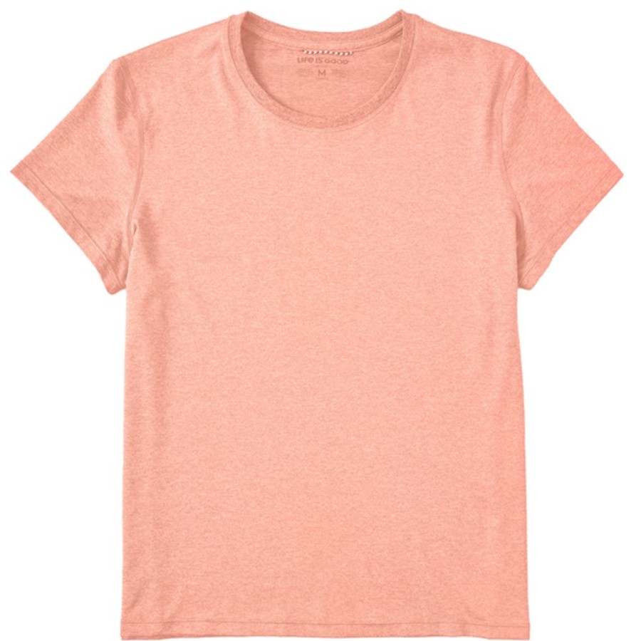 Women Life is Good Active & Slub Tops | Women'S Solid Active Tee Mango Orange