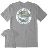 Men Life is Good Graphic Tees | Men'S Fineline Fish More Work Less Short Sleeve Tee Heather Gray