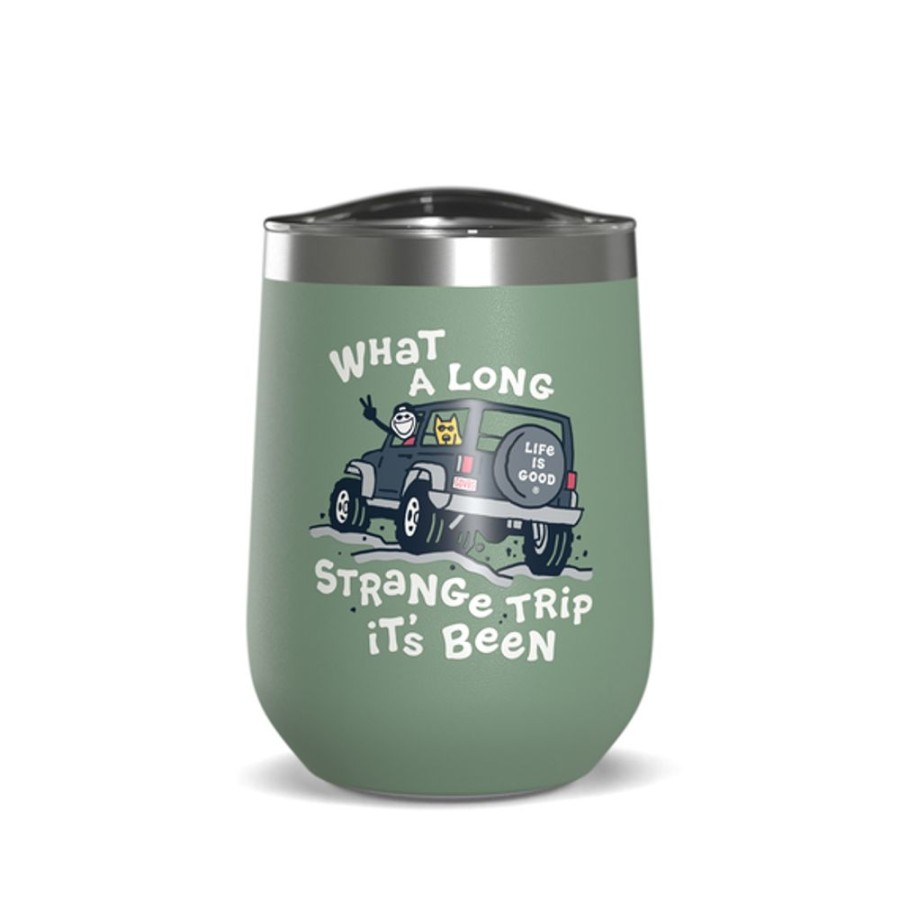 Home Hydrapeak Mugs | Jake & Rocket Strange Trip 12Oz Stainless Steel Wine Tumbler Sage