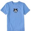 Kids Life is Good Graphic Tees | Kids Vintage Tuxedo Al Daisy Crusher Tee Cornflower Blue