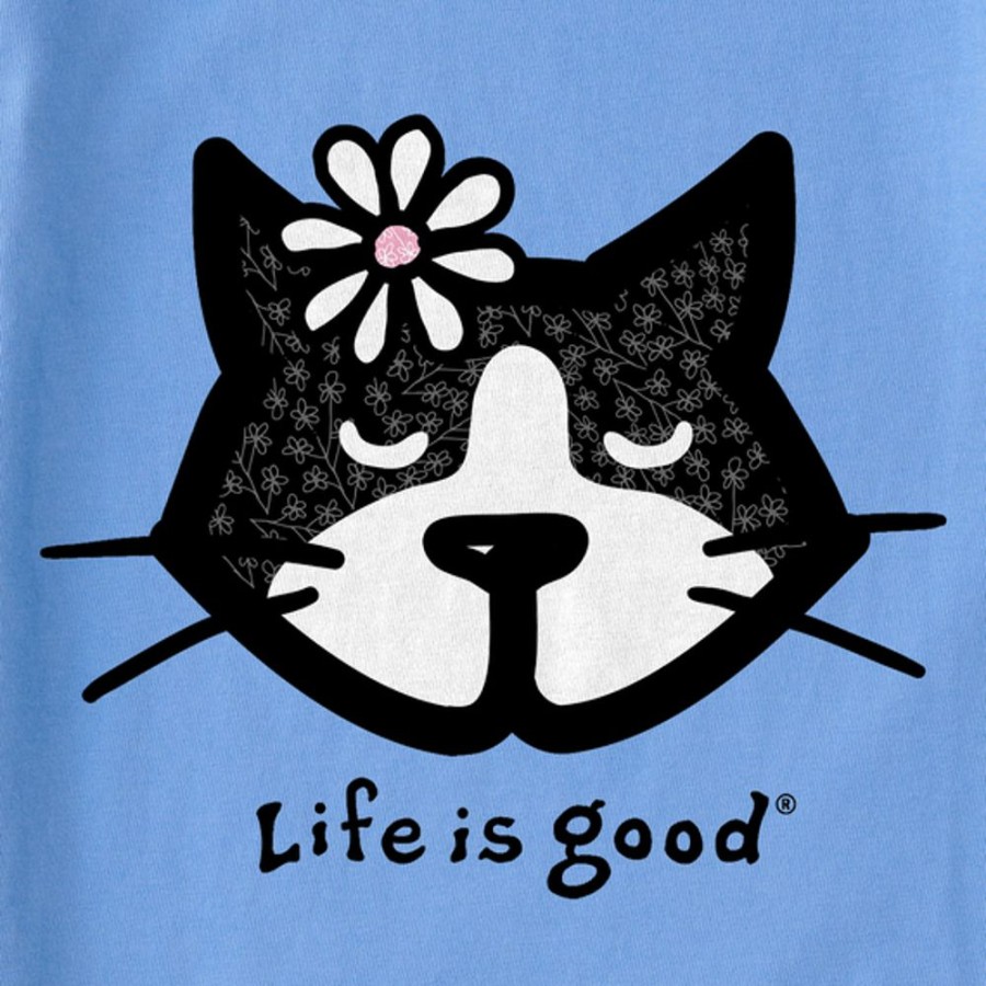 Kids Life is Good Graphic Tees | Kids Vintage Tuxedo Al Daisy Crusher Tee Cornflower Blue